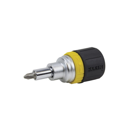 Klein 32593 Ratcheting Stubby Screwdriver, Black