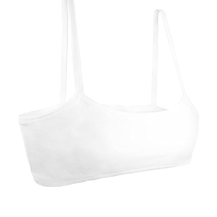 Fruit of the Loom Girls Cotton Spaghetti Strap Sport Bra, Multi Leo/White/Grey Heather, 36