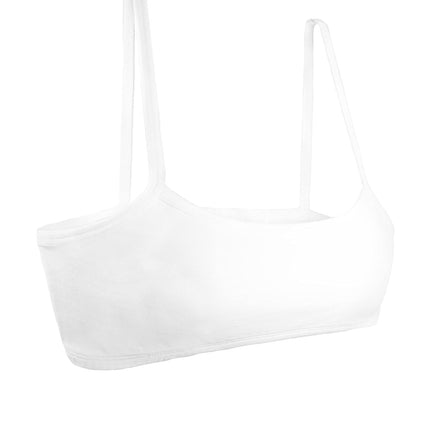 Fruit of the Loom Girls' Cotton Spaghetti Strap Sport Bra, Multi Leo/White/Grey Heather, 40