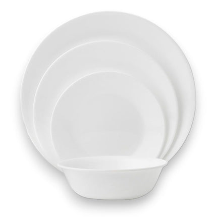 Corelle 18-Piece Dinner Set, Winter Frost White Service for 6, Chip Resistant Dinnerware, Includes 26cm Dinner Plates, 17cm Salad/Side Plates and 530ml Soup/Cereal Bowls 18-Piece Dinnerware Set