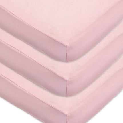 American Baby Company, lot de 3 draps-housses pour lit bébé 71 x 132 cm, doux, respirants, en jersey de coton 100 % neutre, roses, pour garçons et filles, conviennent aux matelas de berceau et de lit pour tout-petit