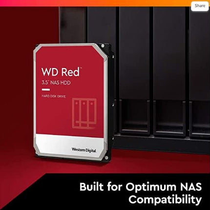 WD Red 6TB NAS 3.5 Inch Internal Hard Drive - 5400 RPM Class, SATA 6 Gb/s, CMR, 64 MB Cache - WD60EFRX Red WD60EFRX