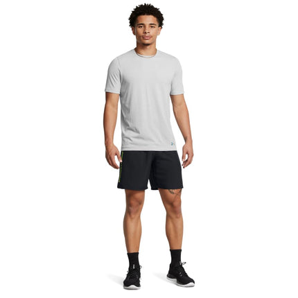 Under Armour Men's Woven Wordmark Shorts, (004) Black / / Morph Green, 3X-Large
