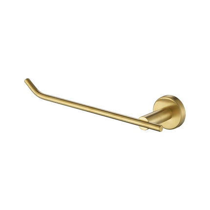 JQK Gold Hand Towel Bar, Stainless Steel Towel Ring for Bathroom, 9 Inch Necklace Holder Brushed Golden Wall Mount Left Hand, TR101-BG