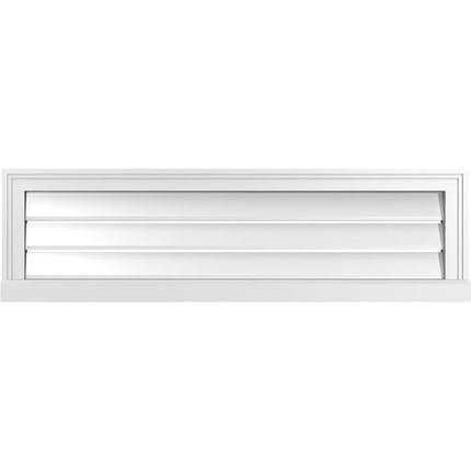 42"W x 12"H Rectangle Surface Mount PVC Gable Vent