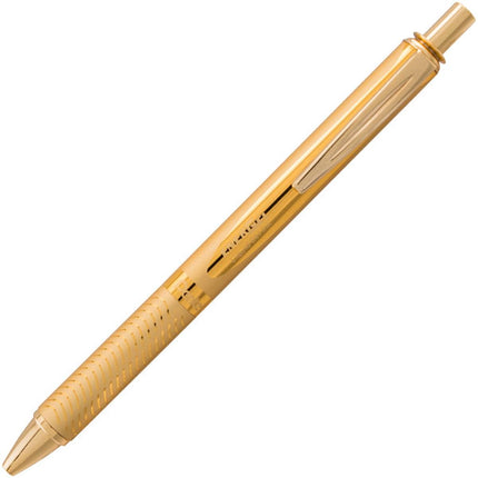 Pentel EnerGel Alloy RT Retractable Liquid Roller Gel Pen - Metal Barrel 0.7mm - Gold Body (Black Ink)