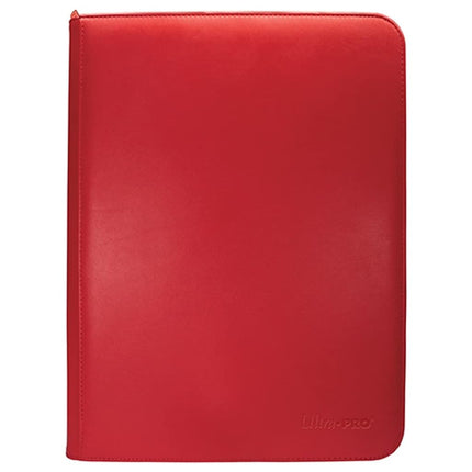 Ultra Pro Vivid 9-Pocket Zippered PRO-Binder, Red