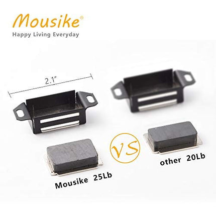Moosike Cabinet Magnets 30lb Black Door Magnets with Strong Magnetic for Kitchen Cupboard Wardrobe Closet Cabinet Door Drawer Latch (Black 8Pack)