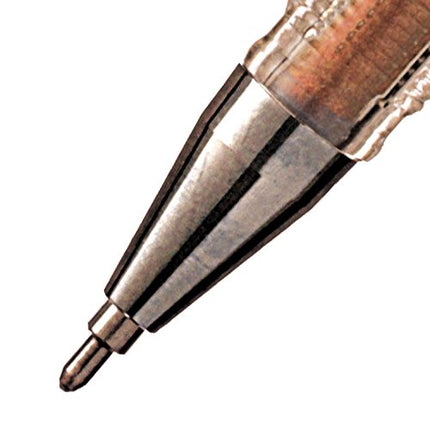 Pentel Arts Slicci Metallic 0.8 mm Needle Tip Gel Pen, Metallic Bronze Ink, Box of 12 (BG208MEX)
