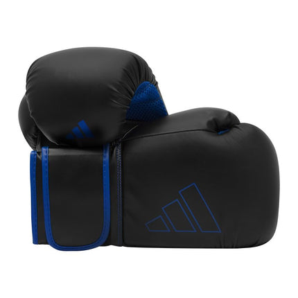 adidas Boxing Gloves - Hybrid 80 - for Boxing, Kickboxing, MMA, Bag, Training & Fitness - Boxing Gloves for Men & Women - Weight (6 oz, Black/Blue)