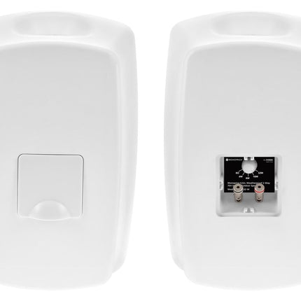 Monoprice WS-7B-62-W 6.5in. Weatherproof 2-Way 70V Indoor/Outdoor Speaker, White (Each) for Use in Whole Home Audio Systems, Restaurants, Bars, Retail Stores, Patio, Poolside, Garage