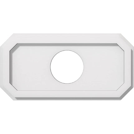 16"W x 8"H x 4"ID x 5 1/2"C x 1"P Emerald Architectural Grade PVC Contemporary Ceiling Medallion