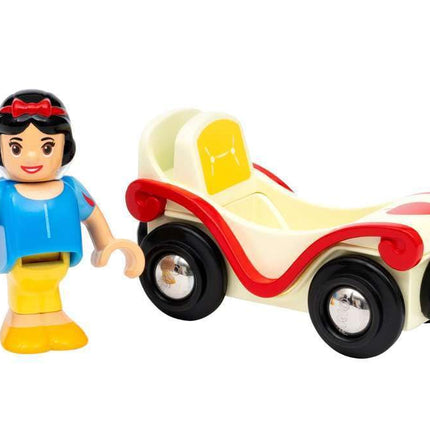 BRIO World Disney Princess Snow White and Train Carriage for Kids Age 3 Years Up - Wooden Railway Add On Accessories