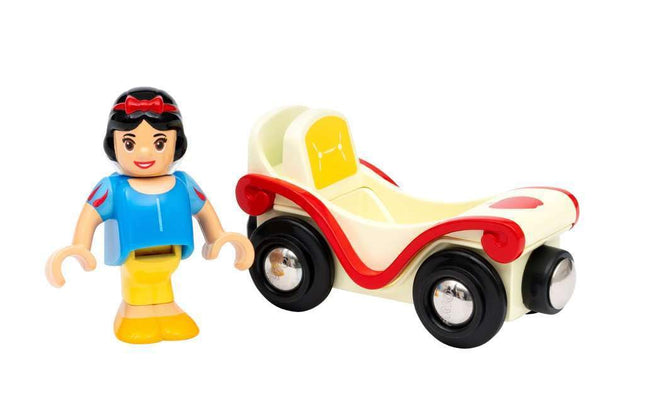 BRIO World Disney Princess Snow White and Train Carriage for Kids Age 3 Years Up - Wooden Railway Add On Accessories