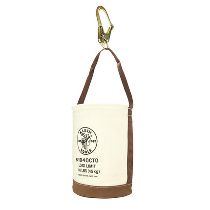Klein Tools 5104OCTO Canvas Bucket with Leather Bo