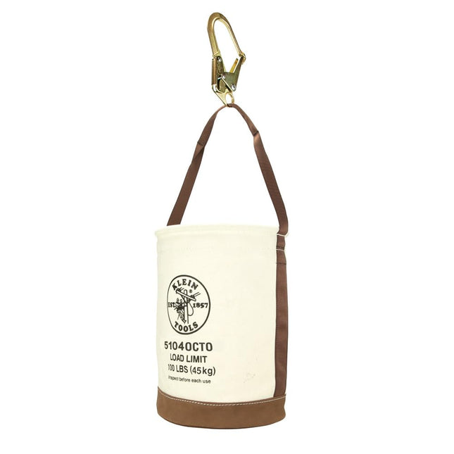 Klein Tools 5104OCTO Canvas Bucket with Leather Bo