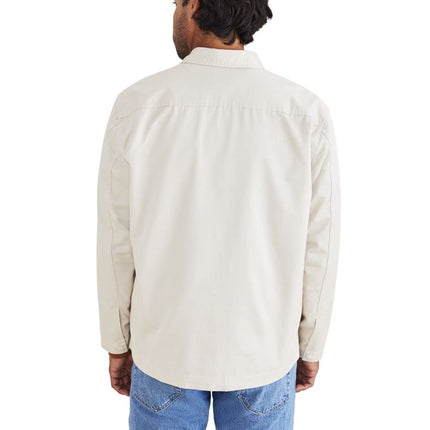 Dockers Mens Regular Fit Shirt JacketButton Down Shirt, Sahara Khaki, S