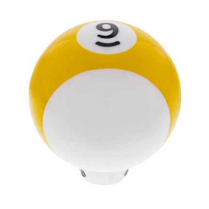United Pacific 70758 Yellow Striped '9' Ball Gearshift Knob