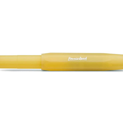 Kaweco Frosted Sport Sweet Banana Fountain Pen I Premium Fountain Pen for Ink Cartridges with High-Quality Steel Nib I Fountain Pen 13 cm I Fountain Pen in Yellow I Nib Width: M (Medium)