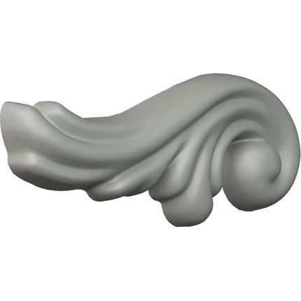 Ekena ONL03X01WA-L 3 W x 1 5/8" H x 1/4" P Wakefield Leaf Scroll Onlay, Left, Primed