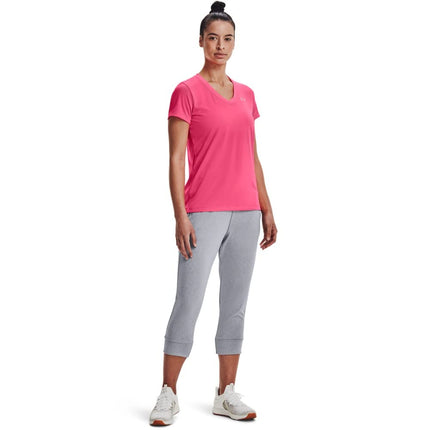 Camiseta Sólida Under Armour Tech para Mujer Cereza XS