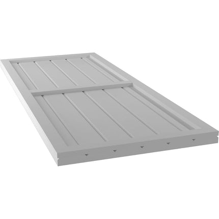 Ekena Millwork ARW101BF621X38PRH Americraft Six Exterior Real Wood Two Equal Panel Framed Board-n-Batten Shutters (Per Pair), 21"W x 38"H, Primed