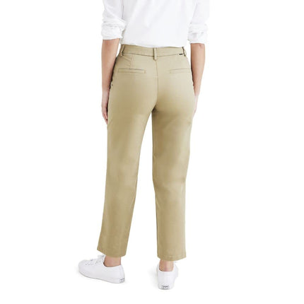 Dockers Womens Straight Fit High Rise Weekend Chino Pants, Harvest Gold (Stretch), 29