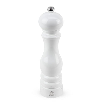PEUGEOT - Paris u'Select 22 cm Salt Mill - 6 Predefined Grind Settings - Made With PEFC Certified Wood - Made In France - White Laquered Colour