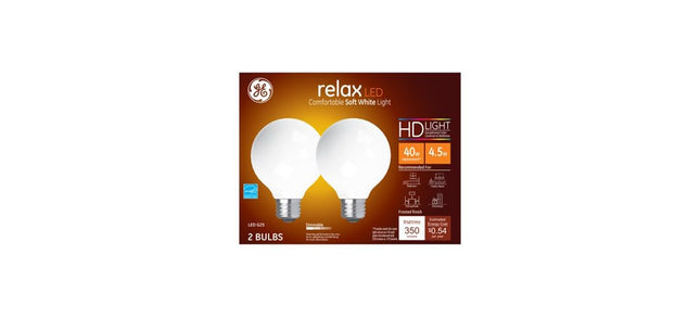 GE Lighting 31541 Frosted Finish Light Bulb Relax 