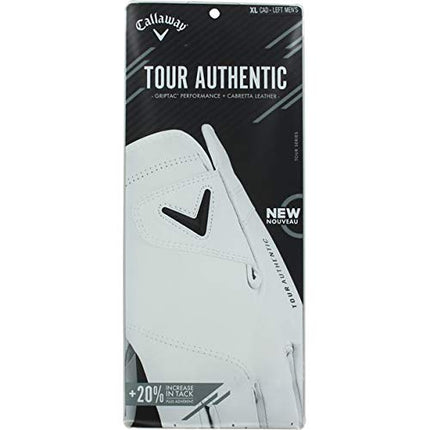 Guante Callaway Golf 2020 Tour Authentic (Mano izquierda, talla cadete de hombre, extragrande)