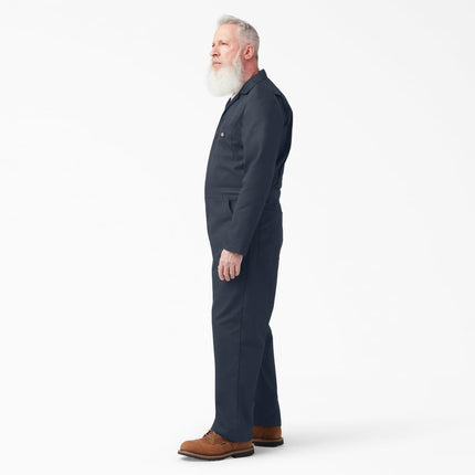 Combinaison de travail Dickies à manches longues pour homme, bleu marine foncé, S (grand)