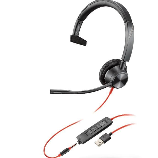 Poly Blackwire 3315 - Schnurgebundenes UC Mono-Headset mit USB-A