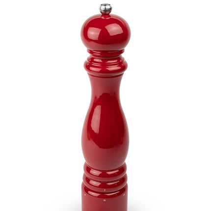 PEUGEOT - Paris u'Select 30 cm Pepper Mill - 6 Predefined Grind Settings - Made with PEFC Certified Wood - Made in France - Glossy Passion Red Colour, 12-Inch