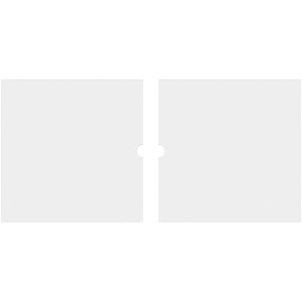 22"W x 11"H x 1"ID x 7 1/2"C x 1"P Rectangle Architectural Grade PVC Contemporary Ceiling Medallion, Two Piece