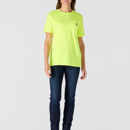 Carhartt Men's Loose Fit Heavyweight Short-Sleeve Pocket T-Shirt (Regular and Plus Sizes), Brite Lime, Large
