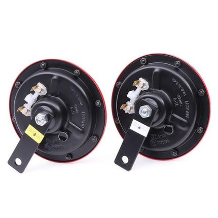 Hella Stark Sound – 109.23.37 – Red Set 12 V High/Low Frequency Hella Super Tone Horn Set B 133, 12 Volt