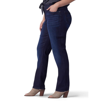 Lee Women's Plus-Size Relaxed Fit Straight Leg Jean, Niagara, 28W M