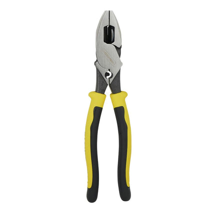 Klein Tools J213-9NECR Journeyman Pliers Connector Crimp Side, with High-Leverage Design Featuring Crimping Die Behind Hinge, 9-Inch
