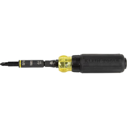 Klein Tools 32500HDRT KNECT Multi-Bit Screwdriver/Nut Driver, Ratcheting Impact Rated 11-in-1 Tool with Phillips, Slotted, Square and Torx Tips