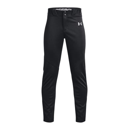 Under Armour Boys' Utility Baseball Pant, (001) Black / / White, Medium