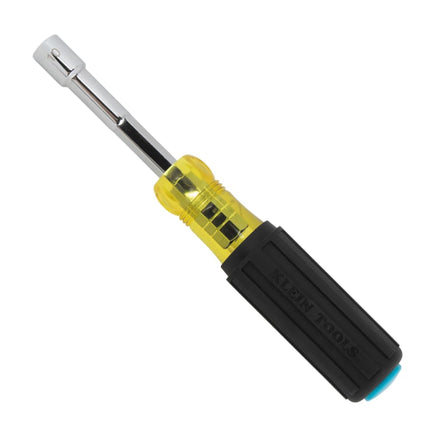 Klein Tools 65413MAGM Metric Magnetic Color-Coded Nut Driver, Hollow-Shaft, Heavy-Duty 13 mm Hex, Pass-Through Design, 6-Point Socket, and Cushion-Grip Handle