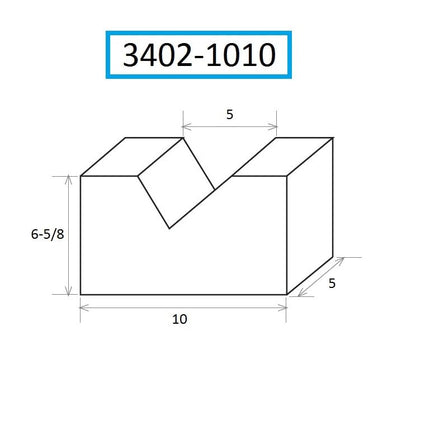 HHIP 10 X 5 X 6-5/8 INCH CAST IRON V-BLOCK SET (3402-1010)