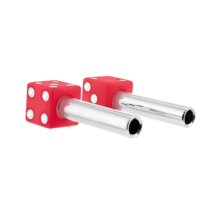 United Pacific 70040 High Impact Plastic Construction Dice Door Lock Knobs for Classic & Vintage Cars/Trucks, 10-32 Thread - Red/White (Pack of 2)