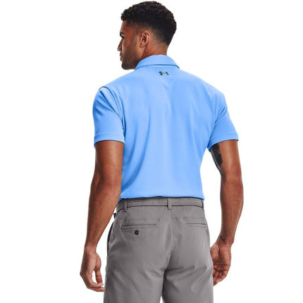 Under Armour Men's Tech Golf Polo T-Shirt, Carolina Blue (475)/Pitch Gray, M Tall