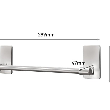 Command Hand Towel Bar, Satin Nickel Finish and 4 Water-Resistant Strips
