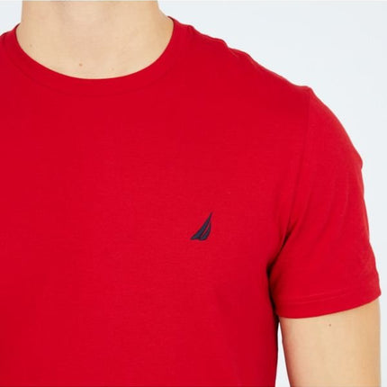 Nautica Men's Short Sleeve Solid Crew Neck T-Shirt Red, XL