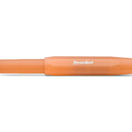 Kaweco FROSTED SPORT Fountain Pen Soft Mandarine I Premium Fountain Pen for Ink Cartridges I Exclusive Fountain Pen 13 cm I Nib: EF (Extra Fine)
