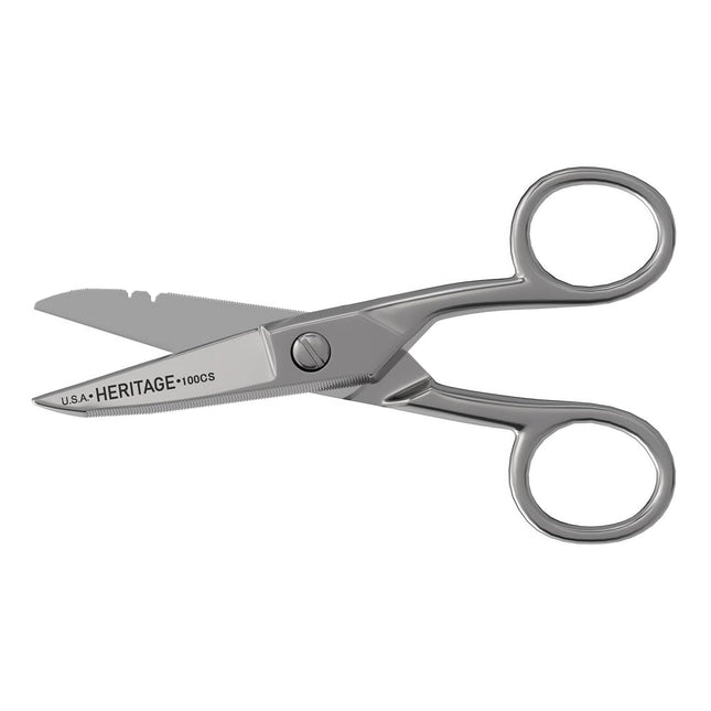 Klein Tools 100CS Serrated Electrician Scissors wi