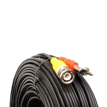 100 ft. Premade Premium Siamese Power, Video and Audio Cable - Black