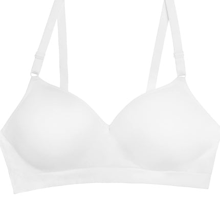 Sujetador push-up sin aros y sin costuras Fruit of the Loom para mujer, opaco, blanco, 34D